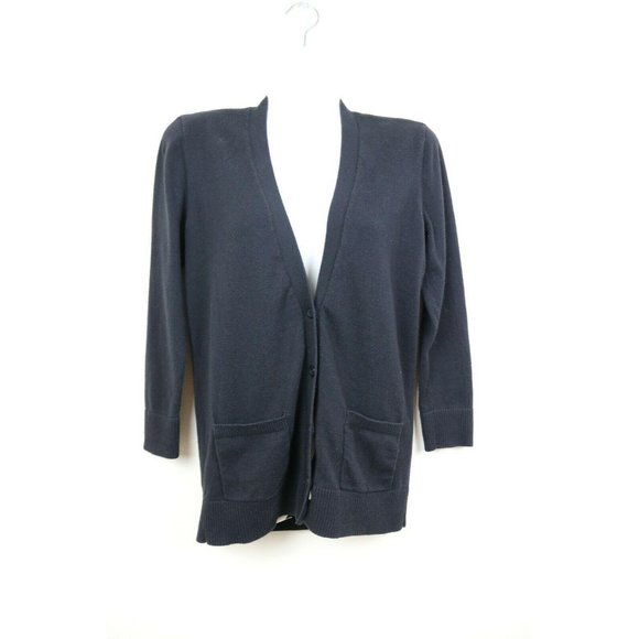 Loft Womens Cardigan Sweater V Neck 3/4 Sleeve XS - Picture 2 of 8